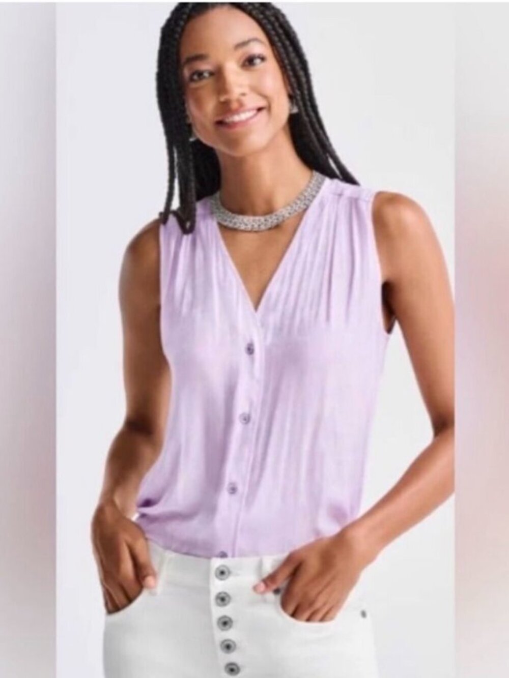 Cabi Bouquet Blouse Lilac - Like New